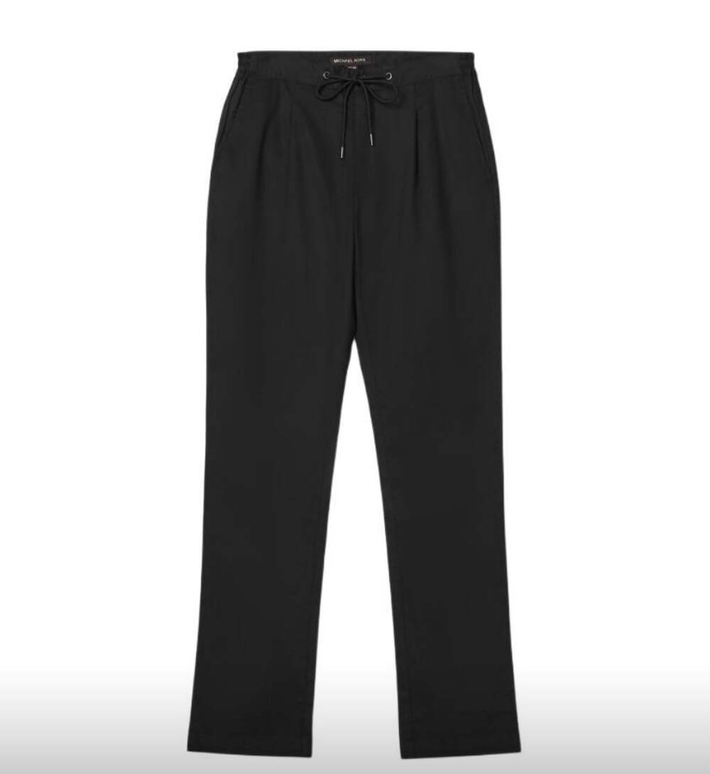 Michael Kors Black Drawstring Casual Pants Sz 36x32 Mens new but washed no tag